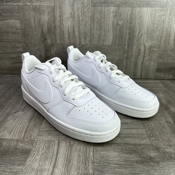 Nike Court Borough Low 2 Youth 6y/Women 7.5 Triple White Casual Shoes BQ5448-100 - Picture 2 of 8